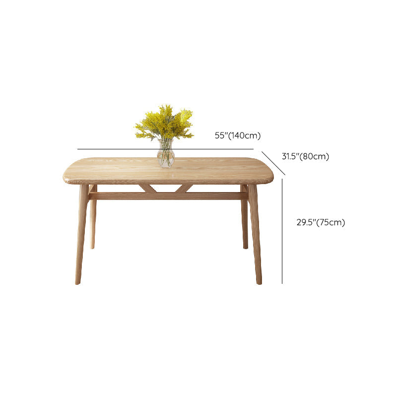 Light Wood Finish Table Modern Rectangle Dining Table for Home Clearhalo 'Dining Tables & Seating' 'Dining Tables' 'dining_table' 'furn' 'furn_dining_table' 'Furniture' 'Kitchen & Dining Furniture' 6512808