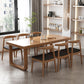 Contemporary Double Pedestal Dining Table Pine Solid Wood Rectangle Dining Table