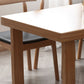 Contemporary Double Pedestal Dining Table Pine Solid Wood Rectangle Dining Table