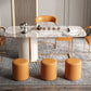 Glam Rectangle Table Sintered Stone Table with Metal Legs for Home Use