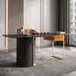 Glam Rectangle Table Sintered Stone Table with Metal Legs for Home Use