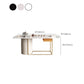 Glam Rectangle Table Sintered Stone Table with Metal Legs for Home Use