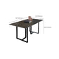 Industrial Rectangle Table Sintered Stone Table with Metal Legs for Home Clearhalo 'Dining Tables & Seating' 'Dining Tables' 'dining_table' 'furn' 'furn_dining_table' 'Furniture' 'Kitchen & Dining Furniture' 6512881
