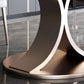 Mesa de comedor redonda moderna Mesa de comedor de piedra con base de pedestal de acero inoxidable