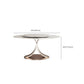 Mesa de comedor redonda moderna Mesa de comedor de piedra con base de pedestal de acero inoxidable