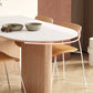 Oval Stone Dining Table Contemporary Dining Table with Double Pedestal Base Clearhalo 'Dining Tables & Seating' 'Dining Tables' 'dining_table' 'furn' 'furn_dining_table' 'Furniture' 'Kitchen & Dining Furniture' 6512962