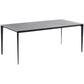 Industrial Style Rectangle Table Sintered Stone Table with Metal Legs for Home