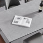 Industrial Style Rectangle Table Sintered Stone Table with Metal Legs for Home