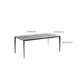 Industrial Style Rectangle Table Sintered Stone Table with Metal Legs for Home