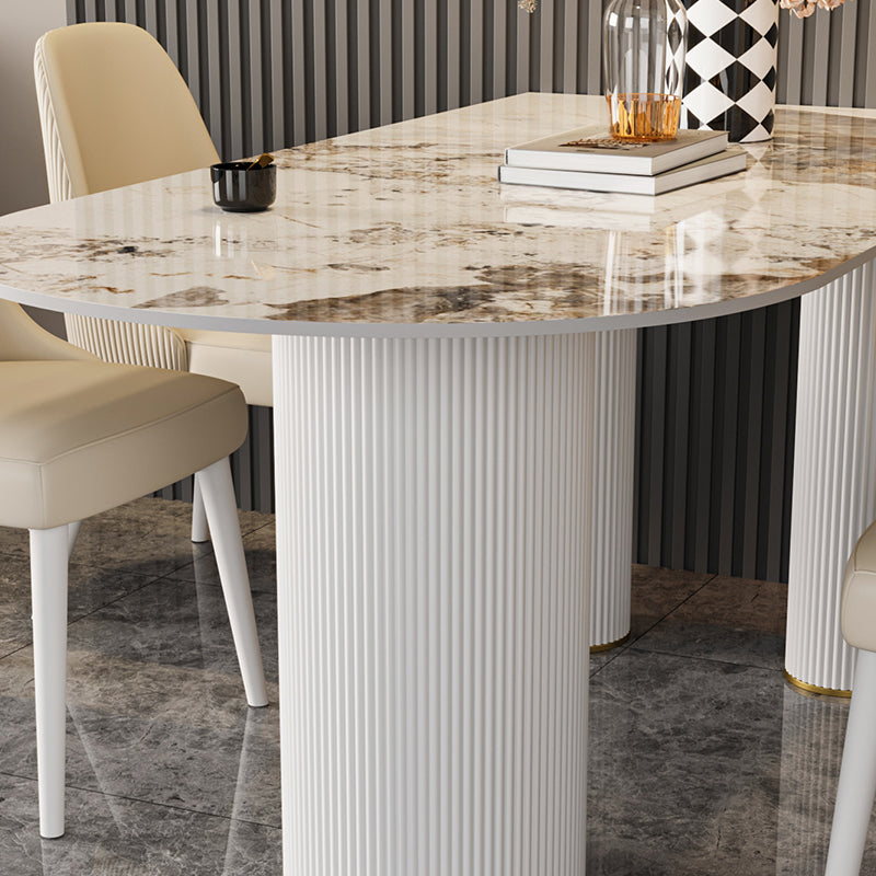 Free Form Stone Dining Table Modern Dining Table for Dining Room Clearhalo 'Dining Tables & Seating' 'Dining Tables' 'dining_table' 'furn' 'furn_dining_table' 'Furniture' 'Kitchen & Dining Furniture' 6512994