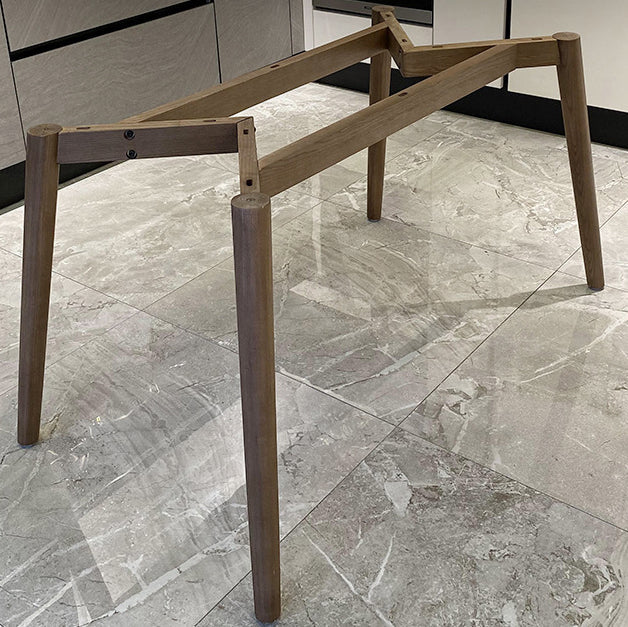 Gray Stone Top Table with Ash Wood Frame Modern Dining Table for Home Clearhalo 'Dining Tables & Seating' 'Dining Tables' 'dining_table' 'furn' 'furn_dining_table' 'Furniture' 'Kitchen & Dining Furniture' 6513009