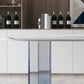 White Oval Stone Dining Table Modern Acrylic Double Pedestal Dining Table Clearhalo 'Dining Tables & Seating' 'Dining Tables' 'dining_table' 'furn' 'furn_dining_table' 'Furniture' 'Kitchen & Dining Furniture' 6513032