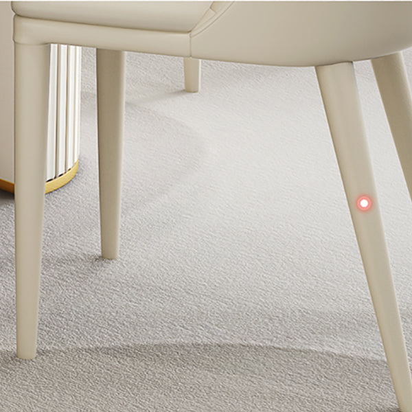 Iron Double Pedestal Dining Table Modern Oval Dining Table for Dining Room Clearhalo 'Dining Tables & Seating' 'Dining Tables' 'dining_table' 'furn' 'furn_dining_table' 'Furniture' 'Kitchen & Dining Furniture' 6513050