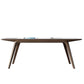 Modern Style Rectangle Table Sintered Stone Table with Wooden Legs for Home Use 78.7"L x 35.4"W x 29.5"H Without Chairs Clearhalo 'Dining Tables & Seating' 'Dining Tables' 'dining_table' 'furn' 'furn_dining_table' 'Furniture' 'Kitchen & Dining Furniture' 6513072