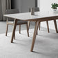 Modern Style Rectangle Table Sintered Stone Table with Wooden Legs for Home Use Clearhalo 'Dining Tables & Seating' 'Dining Tables' 'dining_table' 'furn' 'furn_dining_table' 'Furniture' 'Kitchen & Dining Furniture' 6513079