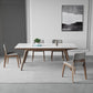 Modern Style Rectangle Table Sintered Stone Table with Wooden Legs for Home Use Clearhalo 'Dining Tables & Seating' 'Dining Tables' 'dining_table' 'furn' 'furn_dining_table' 'Furniture' 'Kitchen & Dining Furniture' 6513081