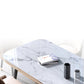 Glam Style Rectangle Table Faux Marble Table with Metal Legs for Kitchen Clearhalo 'Dining Tables & Seating' 'Dining Tables' 'dining_table' 'furn' 'furn_dining_table' 'Furniture' 'Kitchen & Dining Furniture' 6513110