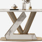 Glam Rectangle Dining Table Sintered Stone Table with Metal Legs for Kitchen Clearhalo 'Dining Tables & Seating' 'Dining Tables' 'dining_table' 'furn' 'furn_dining_table' 'Furniture' 'Kitchen & Dining Furniture' 6513121