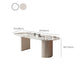 Glam Oval Dining Table Sintered Stone Table with Metal Legs for Home Clearhalo 'Dining Tables & Seating' 'Dining Tables' 'dining_table' 'furn' 'furn_dining_table' 'Furniture' 'Kitchen & Dining Furniture' 6513151