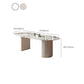 Glam Oval Dining Table Sintered Stone Table with Metal Legs for Home Clearhalo 'Dining Tables & Seating' 'Dining Tables' 'dining_table' 'furn' 'furn_dining_table' 'Furniture' 'Kitchen & Dining Furniture' 6513152