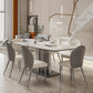 Modern Rectangle Dining Table Sintered Stone Table with Metal Legs for Home 70.9"L x 35.4"W x 29.5"H Without Chairs Clearhalo 'Dining Tables & Seating' 'Dining Tables' 'dining_table' 'furn' 'furn_dining_table' 'Furniture' 'Kitchen & Dining Furniture' 6513156