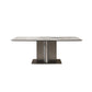 Modern Rectangle Dining Table Sintered Stone Table with Metal Legs for Home Clearhalo 'Dining Tables & Seating' 'Dining Tables' 'dining_table' 'furn' 'furn_dining_table' 'Furniture' 'Kitchen & Dining Furniture' 6513158