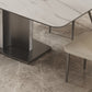 Modern Rectangle Dining Table Sintered Stone Table with Metal Legs for Home Clearhalo 'Dining Tables & Seating' 'Dining Tables' 'dining_table' 'furn' 'furn_dining_table' 'Furniture' 'Kitchen & Dining Furniture' 6513160