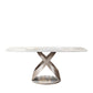 Modern Style Dining Rectangle Table Sintered Stone Table with Metal Legs for Home Clearhalo 'Dining Tables & Seating' 'Dining Tables' 'dining_table' 'furn' 'furn_dining_table' 'Furniture' 'Kitchen & Dining Furniture' 6513175