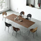 Table à manger rectangulaire moderne, Table en bois avec pieds en plastique pour la maison