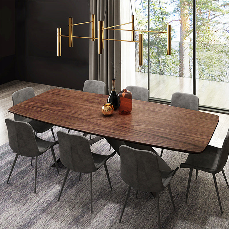 Industrial Rectangle Dining Table Wood Table with Metal Legs for Home 70.9"L x 35.4"W x 29.5"H Without Chairs Clearhalo 'Dining Tables & Seating' 'Dining Tables' 'dining_table' 'furn' 'furn_dining_table' 'Furniture' 'Kitchen & Dining Furniture' 6513240