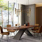 Industrial Rectangle Dining Table Wood Table with Metal Legs for Home 63"L x 35.4"W x 29.5"H Without Chairs Clearhalo 'Dining Tables & Seating' 'Dining Tables' 'dining_table' 'furn' 'furn_dining_table' 'Furniture' 'Kitchen & Dining Furniture' 6513242