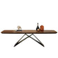 Industrial Rectangle Dining Table Wood Table with Metal Legs for Home Clearhalo 'Dining Tables & Seating' 'Dining Tables' 'dining_table' 'furn' 'furn_dining_table' 'Furniture' 'Kitchen & Dining Furniture' 6513243