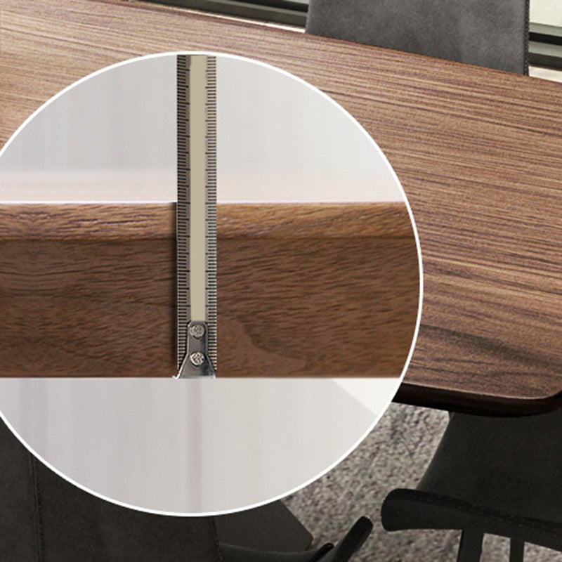 Industrial Rectangle Dining Table Wood Table with Metal Legs for Home Clearhalo 'Dining Tables & Seating' 'Dining Tables' 'dining_table' 'furn' 'furn_dining_table' 'Furniture' 'Kitchen & Dining Furniture' 6513245