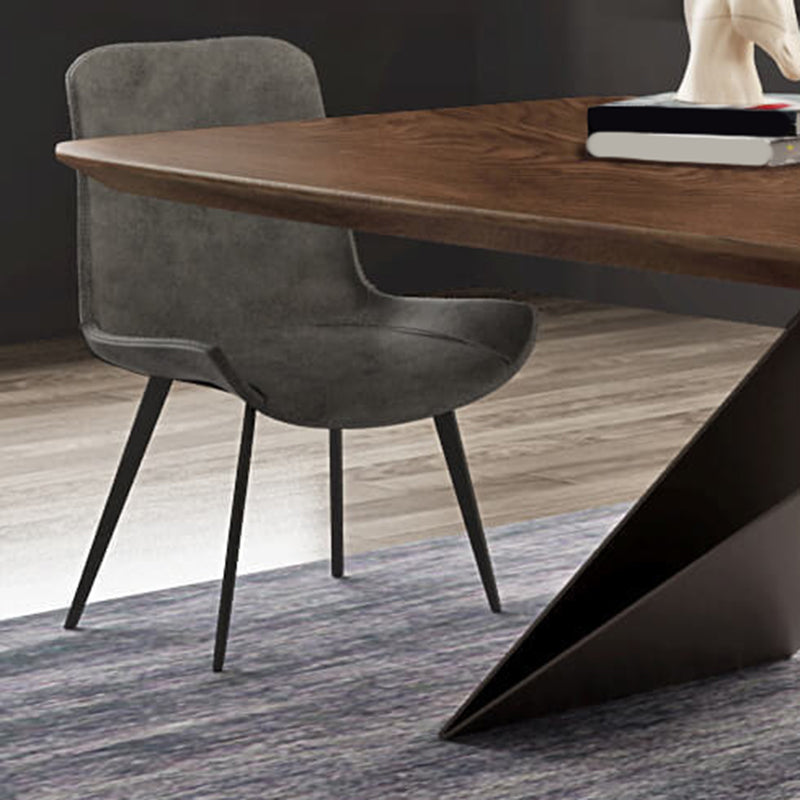 Industrial Rectangle Dining Table Wood Table with Metal Legs for Home Clearhalo 'Dining Tables & Seating' 'Dining Tables' 'dining_table' 'furn' 'furn_dining_table' 'Furniture' 'Kitchen & Dining Furniture' 6513247