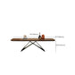 Industrial Rectangle Dining Table Wood Table with Metal Legs for Home Clearhalo 'Dining Tables & Seating' 'Dining Tables' 'dining_table' 'furn' 'furn_dining_table' 'Furniture' 'Kitchen & Dining Furniture' 6513248