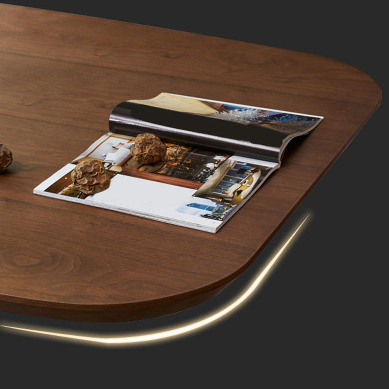 Rechteckiger Esstisch im Industriestil, Holztisch mit Metallbeinen für Zuhause