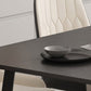 Modern Matte Finish Dining Table for Home Stone Top Dinette Table with Metal Sled Clearhalo 'Dining Tables & Seating' 'Dining Tables' 'dining_table' 'furn' 'furn_dining_table' 'Furniture' 'Kitchen & Dining Furniture' 6513272