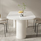 Contemporary Dining Sintered Stone Table Wood Base for Home Use