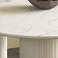 Contemporary Dining Sintered Stone Table Wood Base for Home Use
