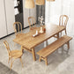 Modern Natural Finish Dinette Table Solid Wood Top Dining Table 63"L x 27.6"W x 29.5"H Without Chairs Clearhalo 'Dining Tables & Seating' 'Dining Tables' 'dining_table' 'furn' 'furn_dining_table' 'Furniture' 'Kitchen & Dining Furniture' 6513309