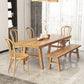 Modern Natural Finish Dinette Table Solid Wood Top Dining Table 55.1"L x 27.6"W x 29.5"H Without Chairs Clearhalo 'Dining Tables & Seating' 'Dining Tables' 'dining_table' 'furn' 'furn_dining_table' 'Furniture' 'Kitchen & Dining Furniture' 6513312