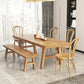 Modern Natural Finish Dinette Table Solid Wood Top Dining Table 78.7"L x 31.5"W x 29.5"H Without Chairs Clearhalo 'Dining Tables & Seating' 'Dining Tables' 'dining_table' 'furn' 'furn_dining_table' 'Furniture' 'Kitchen & Dining Furniture' 6513313