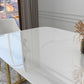 Glam Rectangle Dining Table Sintered Stone Table with Metal Legs for Home Use Clearhalo 'Dining Tables & Seating' 'Dining Tables' 'dining_table' 'furn' 'furn_dining_table' 'Furniture' 'Kitchen & Dining Furniture' 6513368