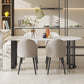 Metal Double Pedestal Dining Table Free Form Modern Dining Table