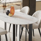 Metal Double Pedestal Dining Table Free Form Modern Dining Table