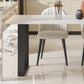 Metal Double Pedestal Dining Table Free Form Modern Dining Table
