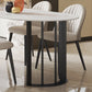 Metal Double Pedestal Dining Table Free Form Modern Dining Table