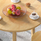 Modern Round Dining Table Rubberwood Solid Wood Dining Table with Sled Base Clearhalo 'Dining Tables & Seating' 'Dining Tables' 'dining_table' 'furn' 'furn_dining_table' 'Furniture' 'Kitchen & Dining Furniture' 6513405