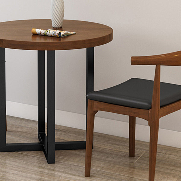 Round Solid Wood Top Dining Table Modern Sled Base Dining Table Clearhalo 'Dining Tables & Seating' 'Dining Tables' 'dining_table' 'furn' 'furn_dining_table' 'Furniture' 'Kitchen & Dining Furniture' 6513435