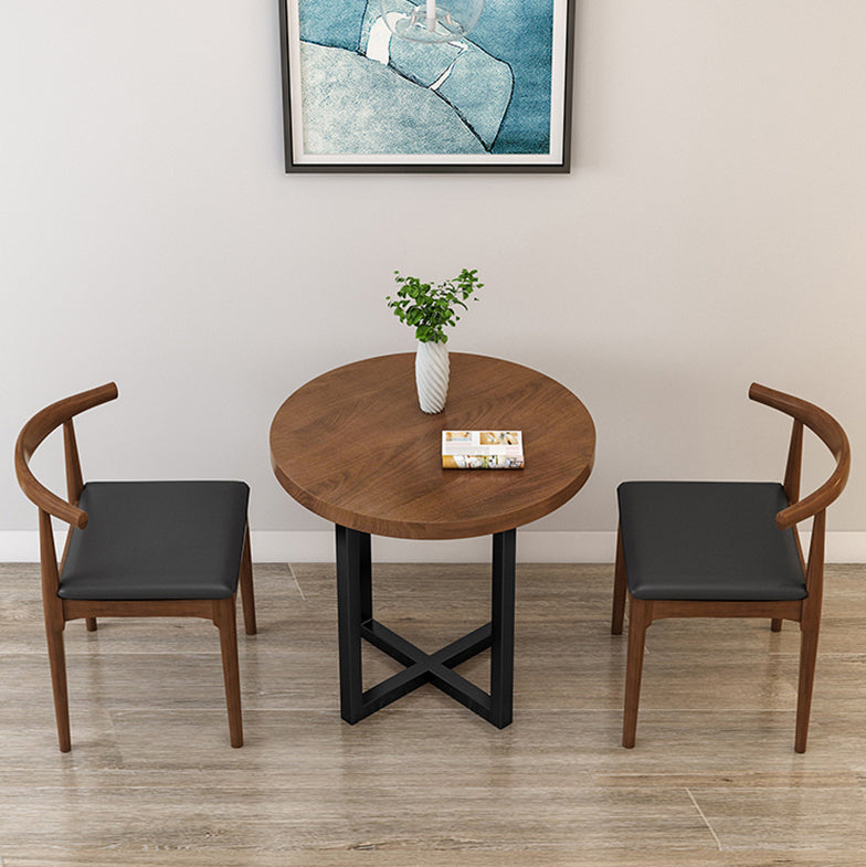 Round Solid Wood Top Dining Table Modern Sled Base Dining Table Clearhalo 'Dining Tables & Seating' 'Dining Tables' 'dining_table' 'furn' 'furn_dining_table' 'Furniture' 'Kitchen & Dining Furniture' 6513436